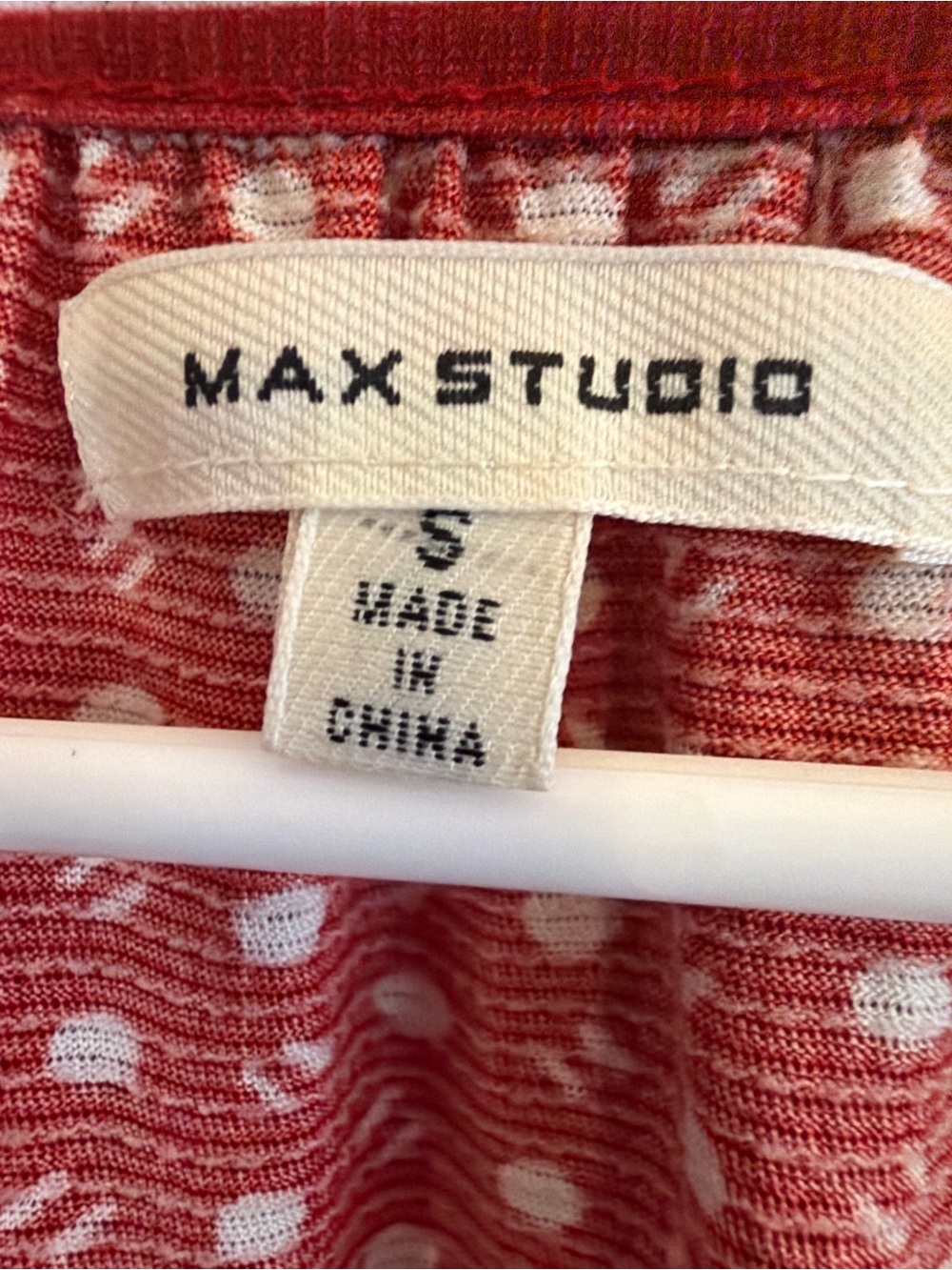 Max Studio Red Polka Dot Puff Sleeve Blouse Size Small Cottagecore Feminine - Picture 5 of 8